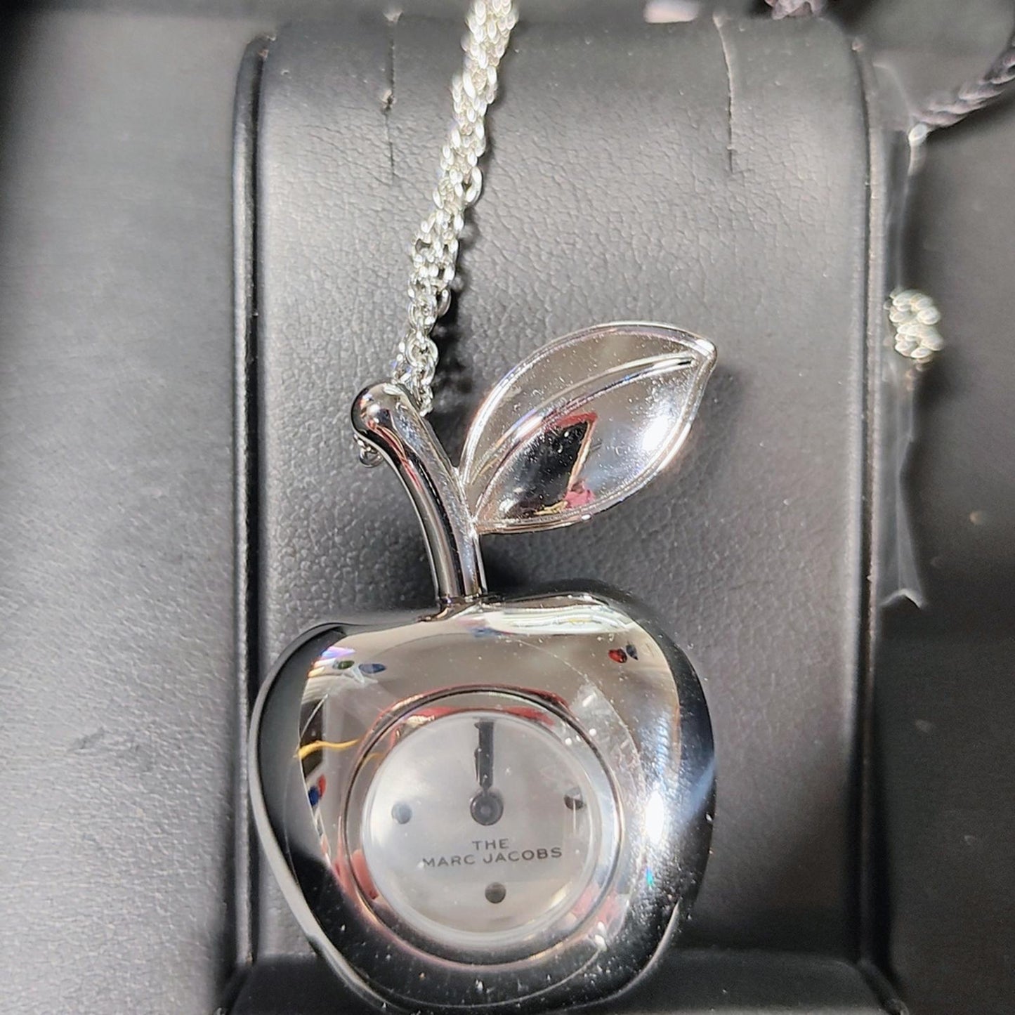 Marc Jacobs Silver Apple Pendant Watch