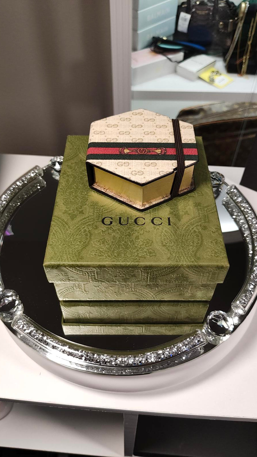 Gucci Octagonal notepad with Signature Pattern