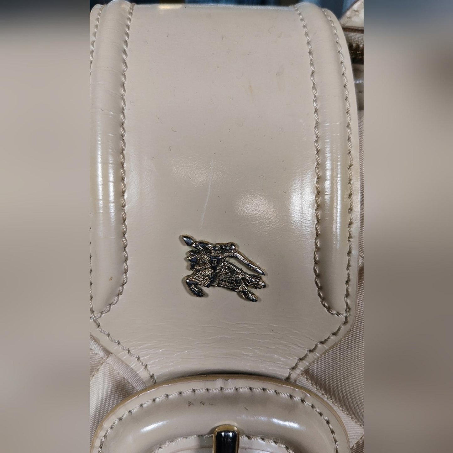Burberry Beige Quilted Leather Handbag