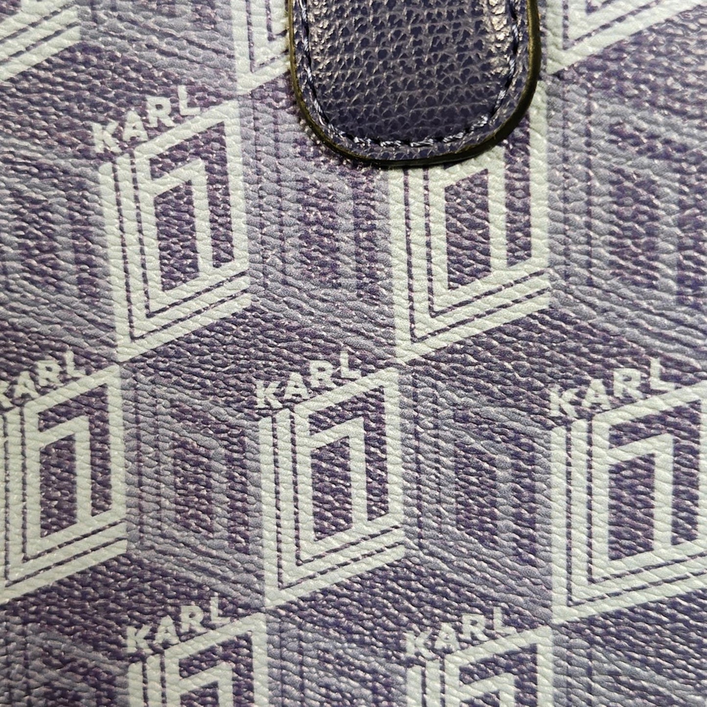 Karl Lagerfeld Purple Geometric Satchel