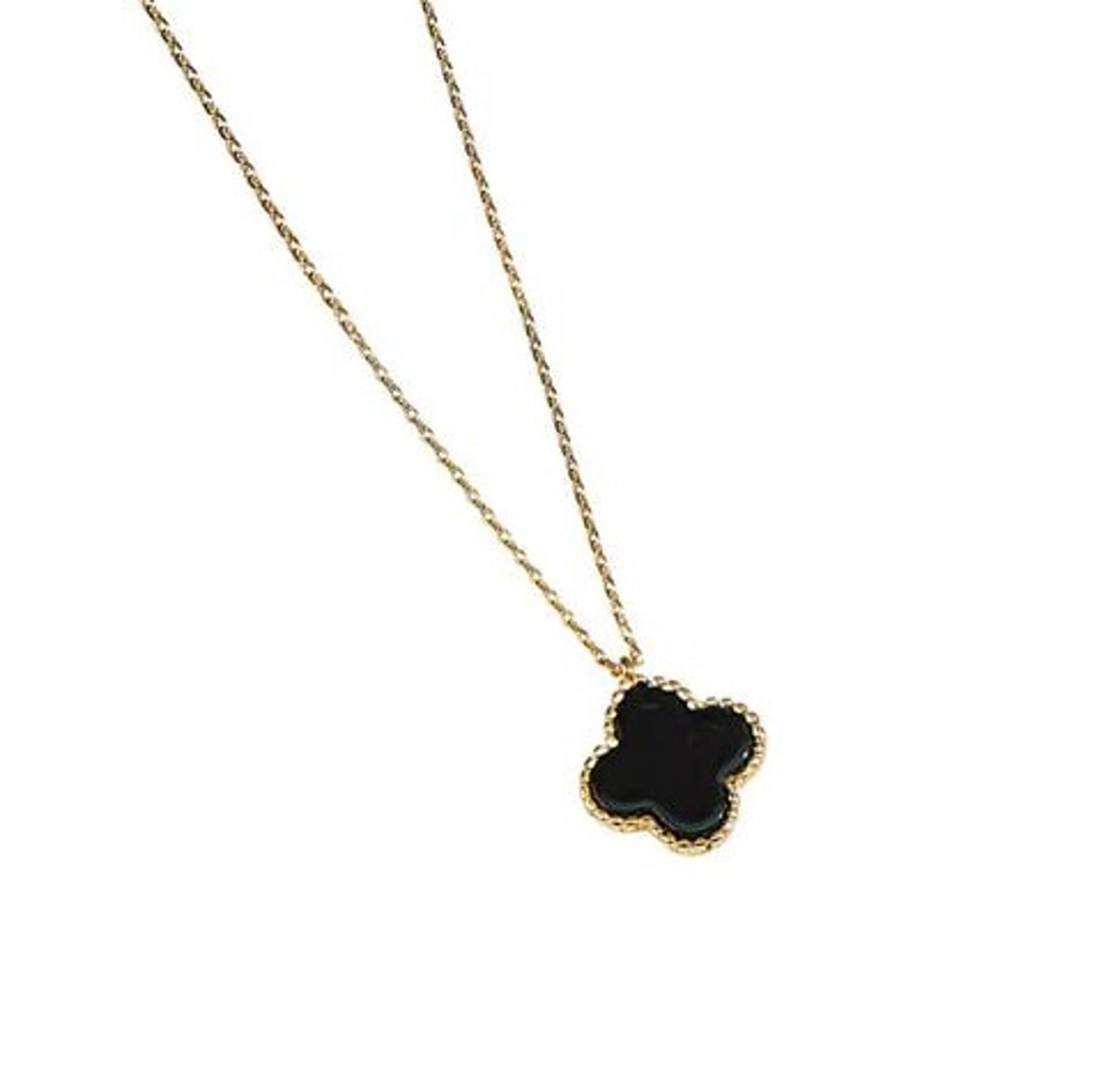 Lana Necklace by Park Lane - Elegant Floral Design Black