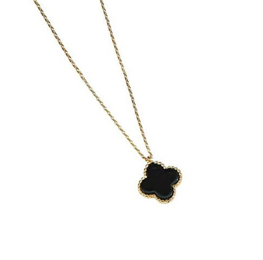 Lana Necklace by Park Lane - Elegant Floral Design Black