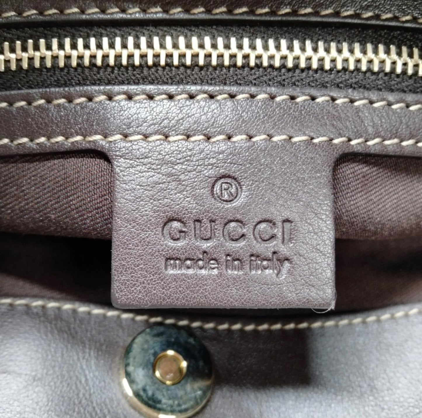 Gucci Tote Bag Brown Coated Canvas