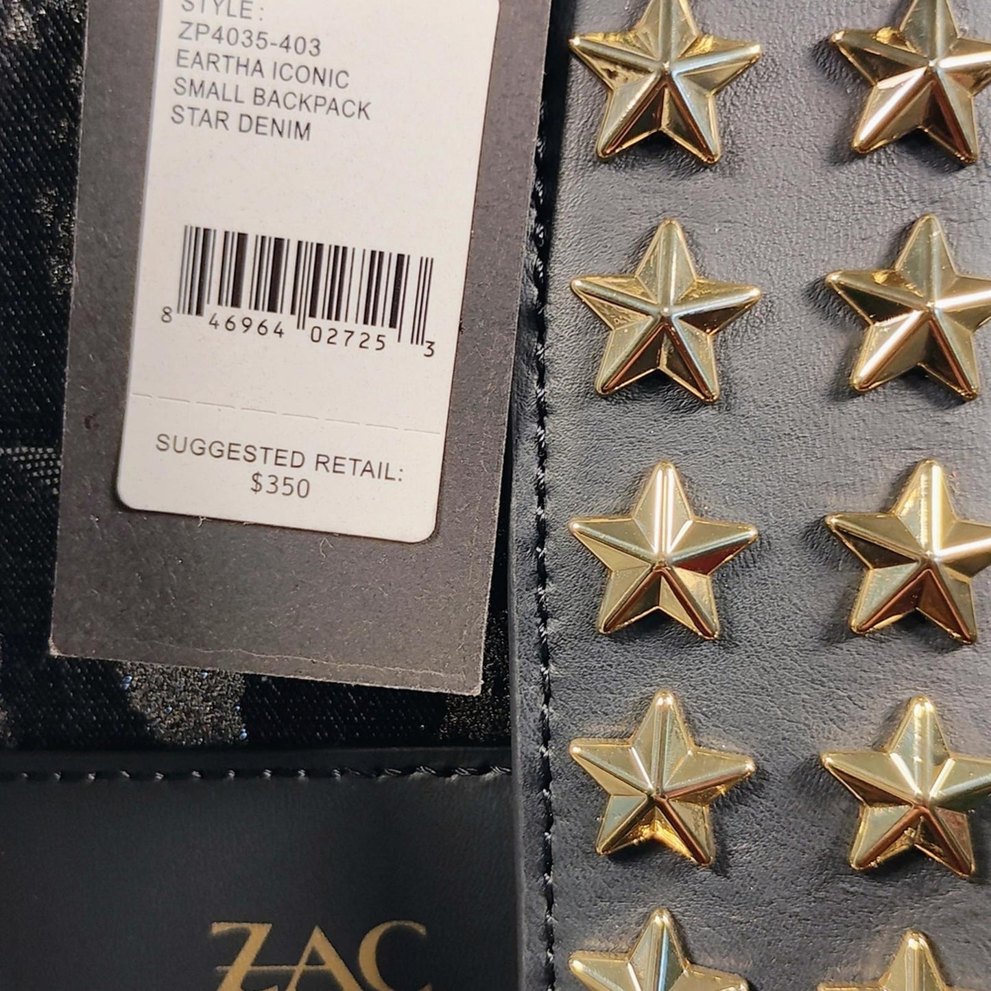 Zac Posen Eartha Iconic Small Backpack in Star Denim