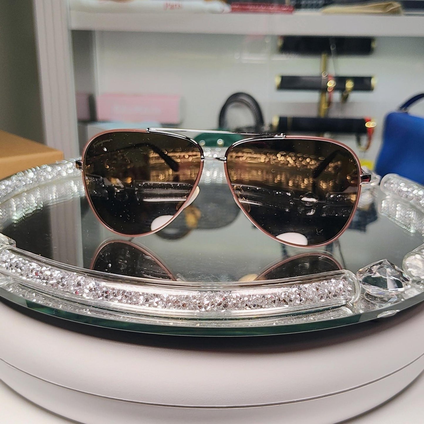 Salvatore Ferragamo 60mm Aviator Sunglasses