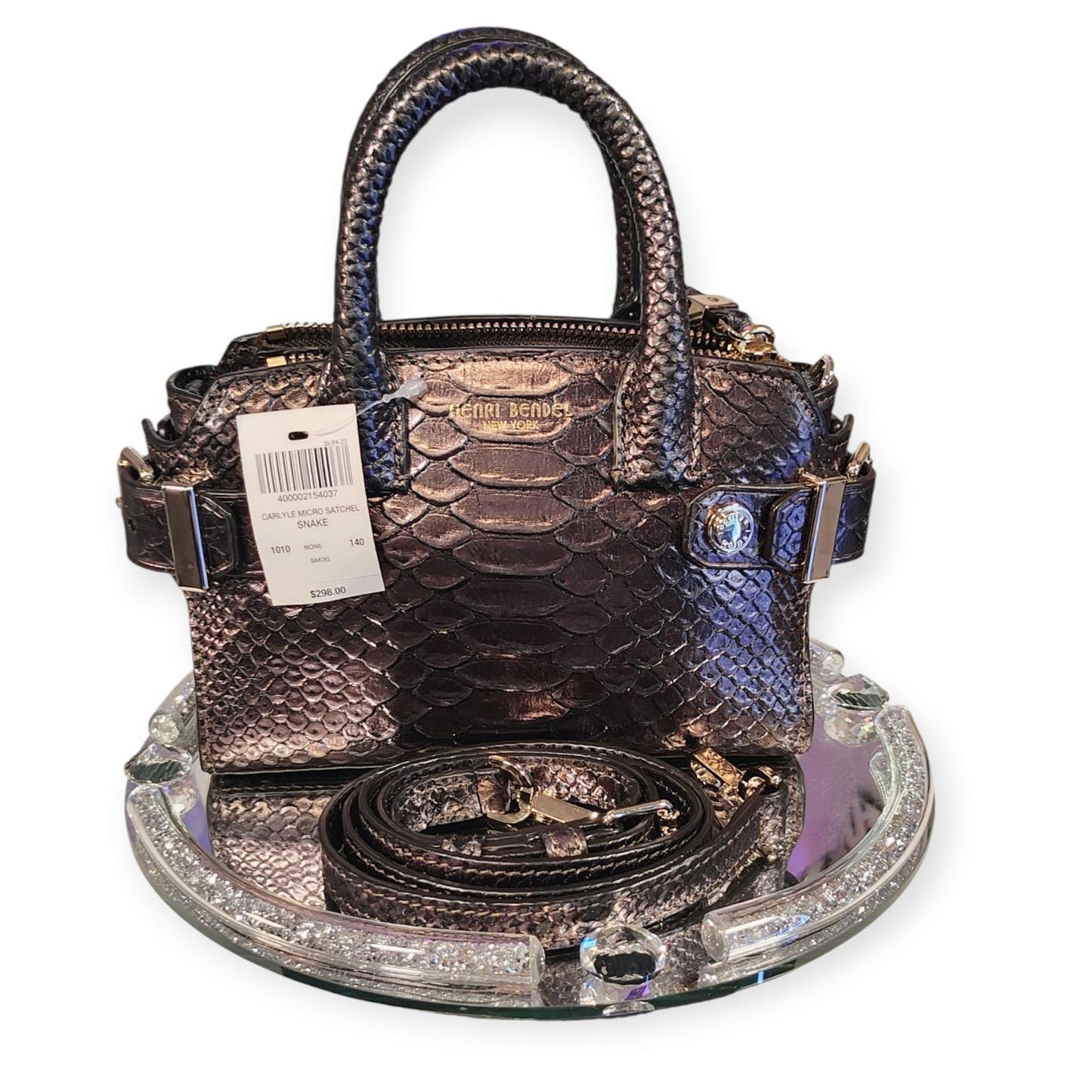Henri Bendel Carlyle Micro Satchel - Luxurious Snake Print