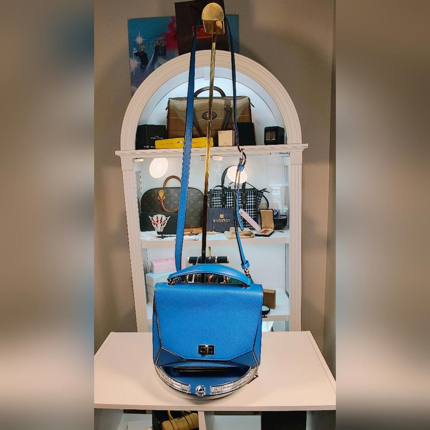 Henri Bendel Cobalt Blue Bijoux Top Handle satchel