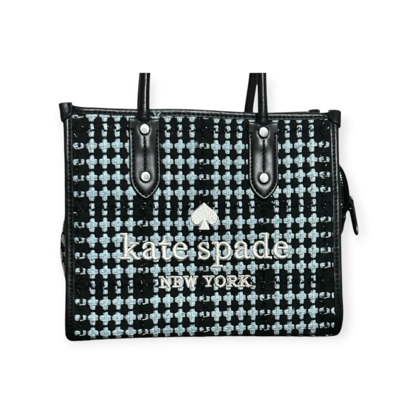 Kate Spade New York Ella Blue Plaid small satchel + crossbody