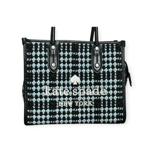 Kate Spade New York Ella Blue Plaid small satchel + crossbody