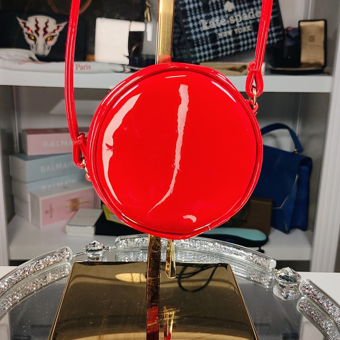 Marc Jacobs Glossy Red Crossbody Bag