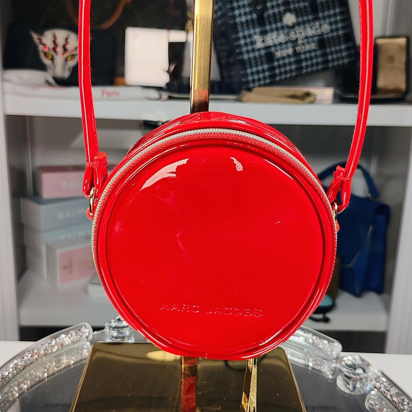Marc Jacobs Glossy Red Crossbody Bag