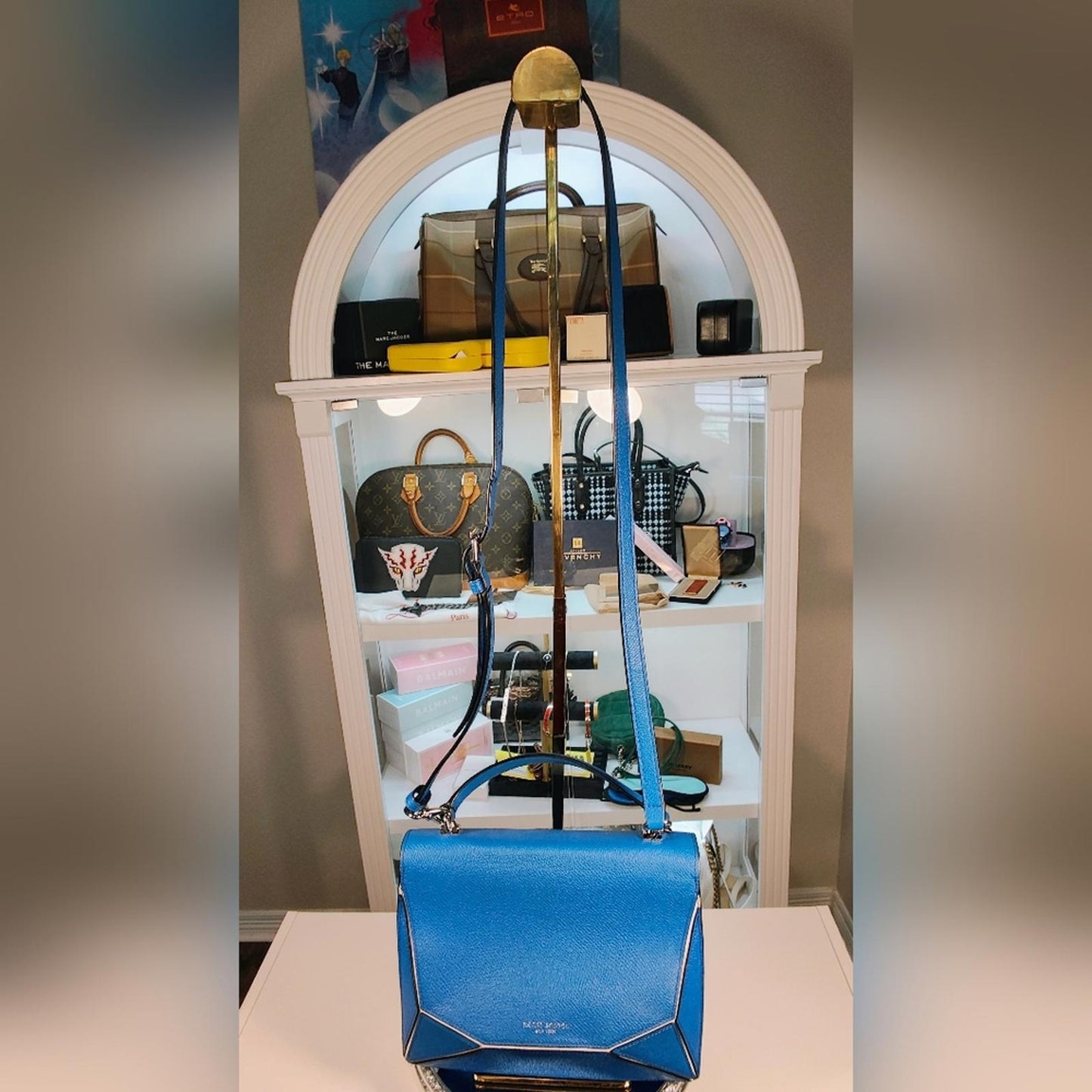 Henri Bendel Cobalt Blue Bijoux Top Handle satchel