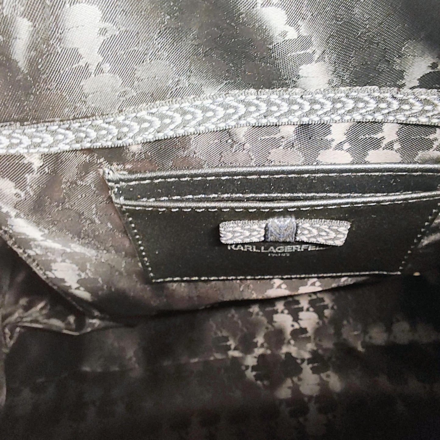 Karl Lagerfeld Purple Geometric Satchel