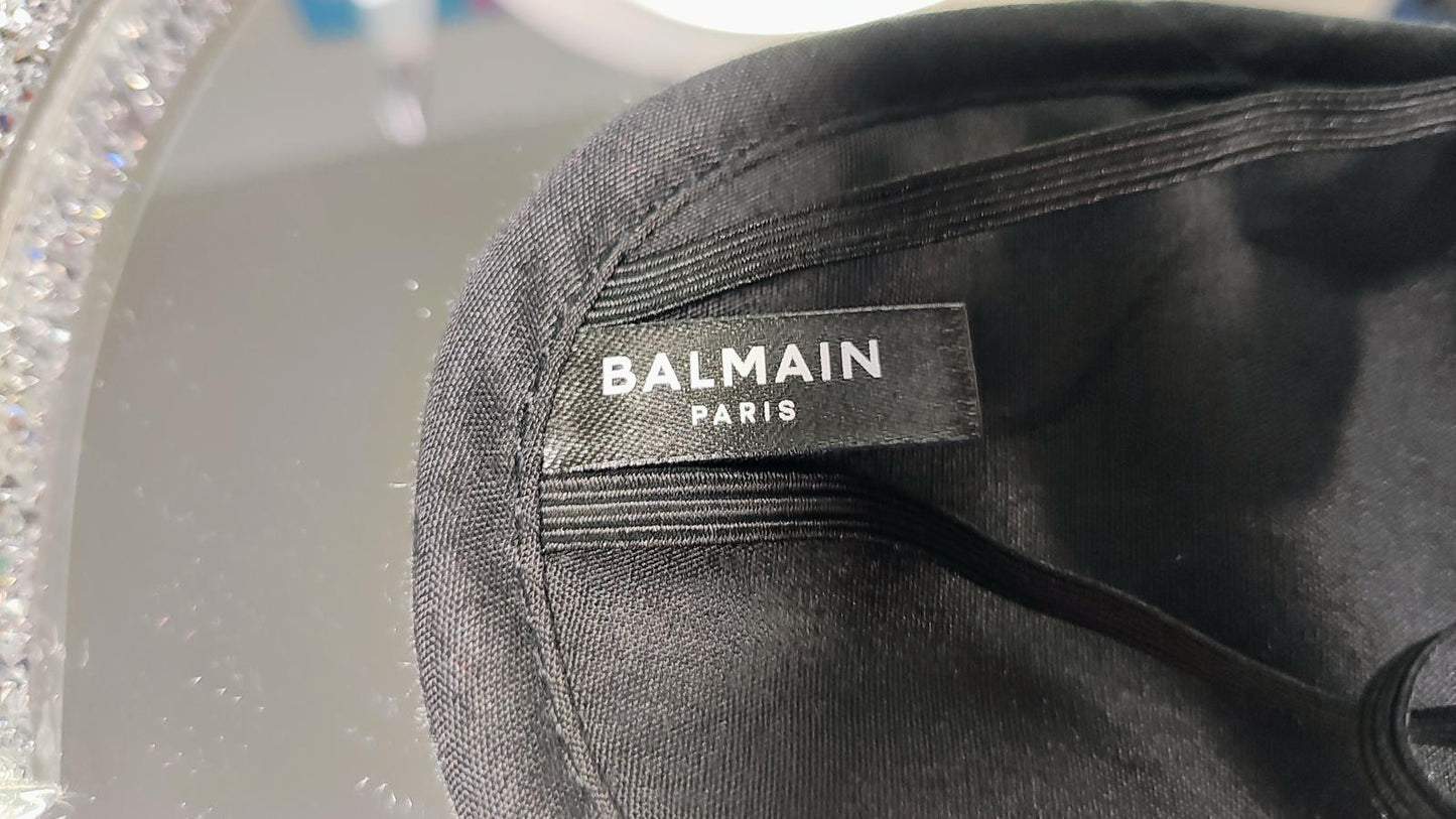 Balmain Paris Blue and Black Sleep Mask with gold 'B'