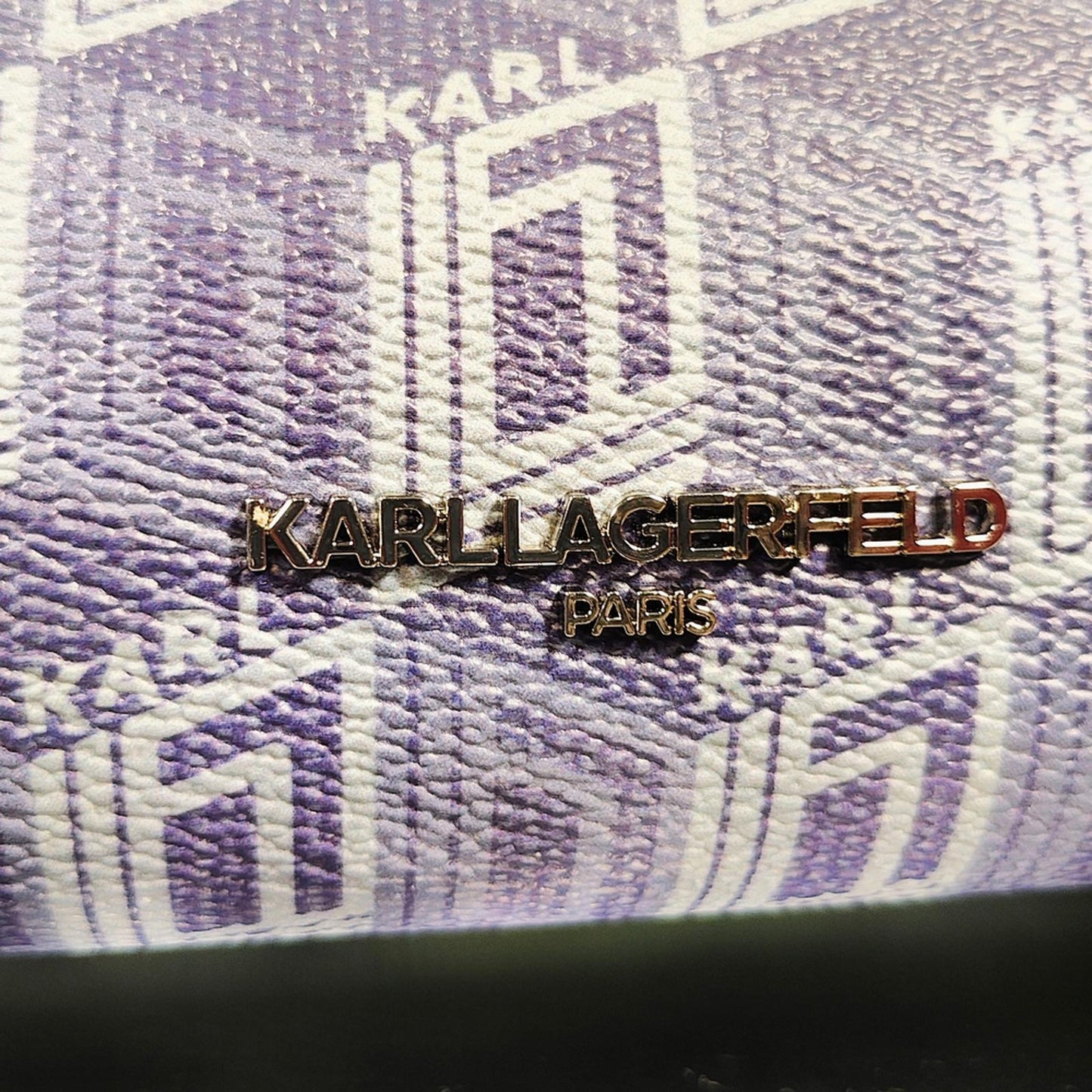 Karl Lagerfeld Purple Geometric Satchel