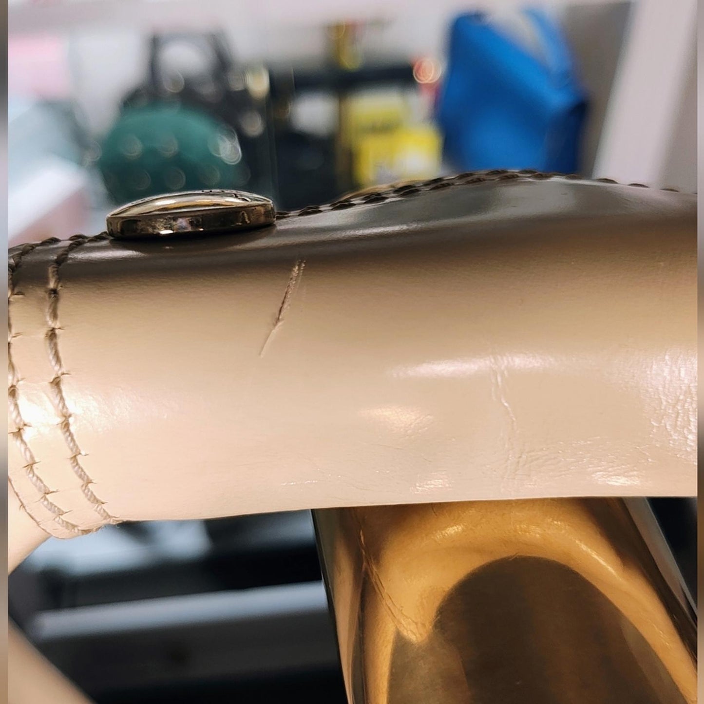 Burberry Beige Quilted Leather Handbag