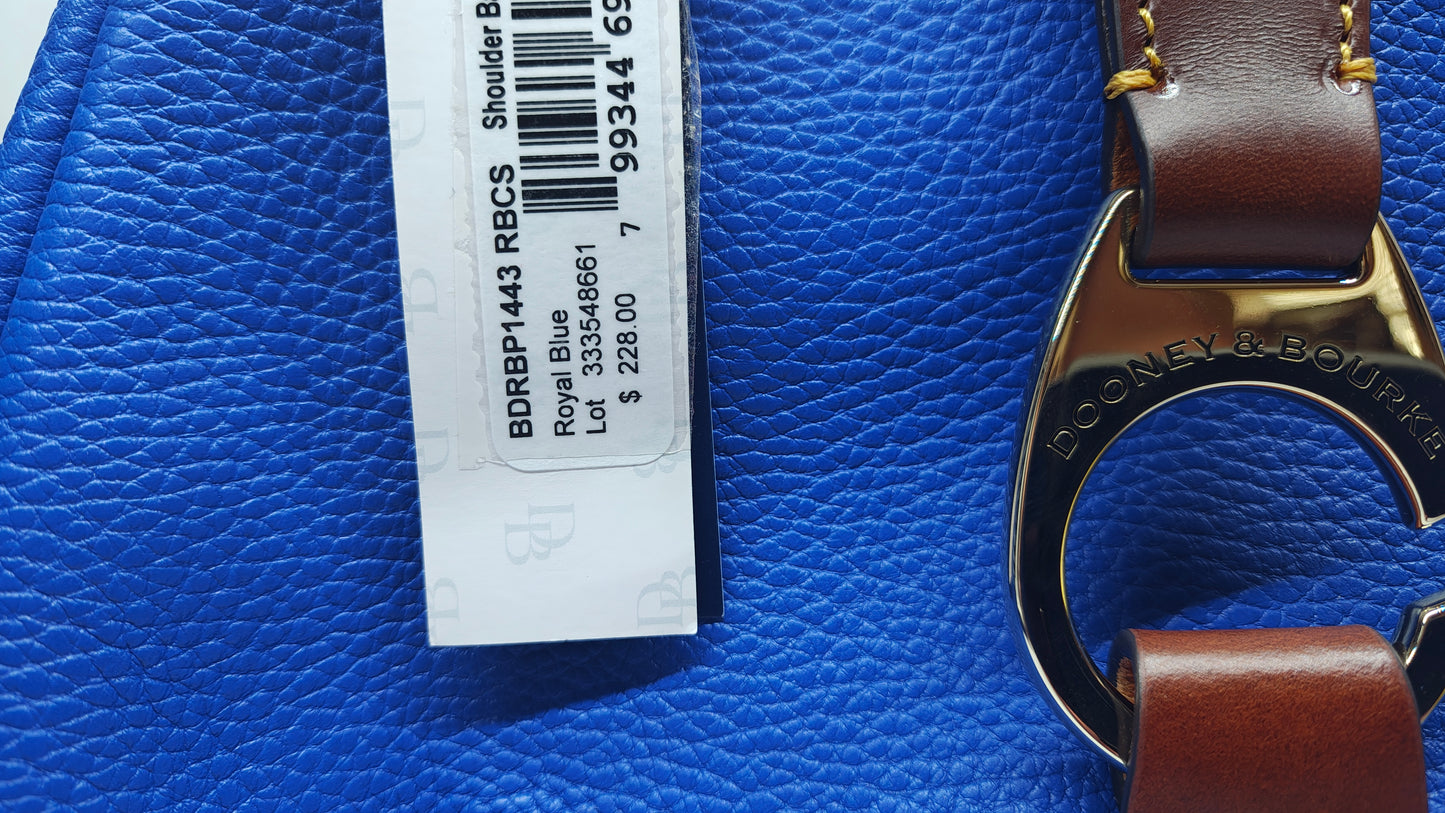 Dooney & Bourke Blue and Brown Shoulder Bag