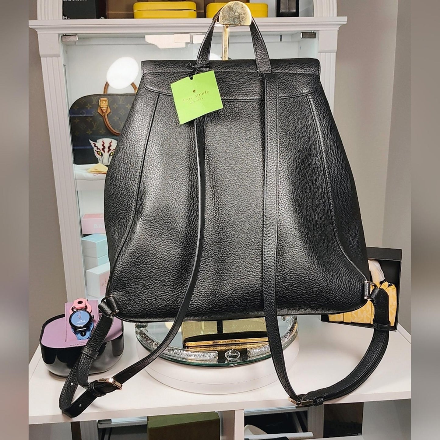 Kate Spade New York Black 
Leila Large Flap Backpack