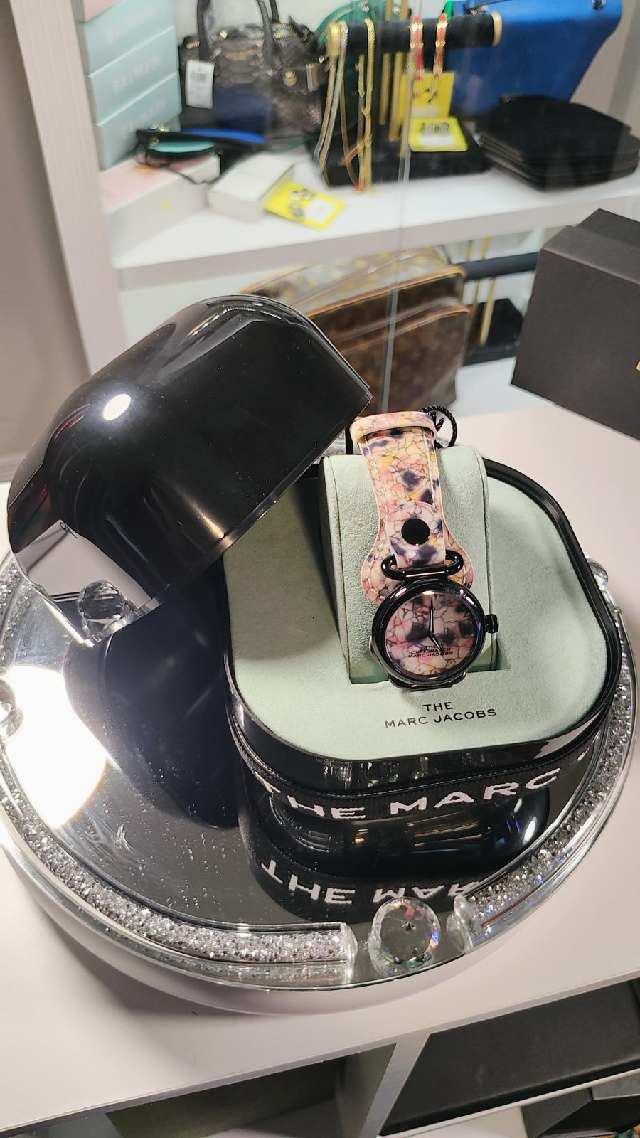 The Cuff Watch by Marc Jacobs with Floral Pattern Strap