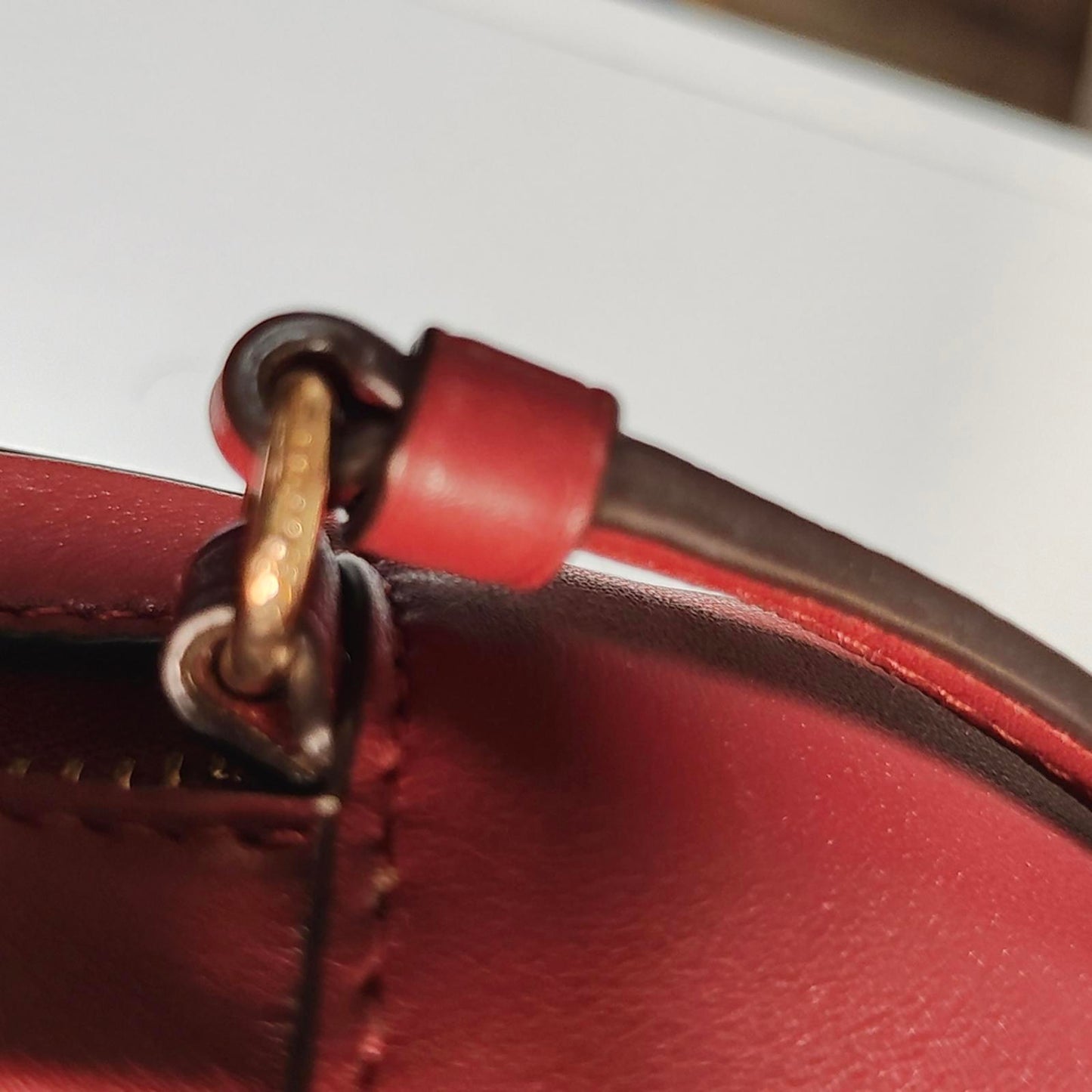 Coach Red Embossed Leather Mini Jamie Camera Bag