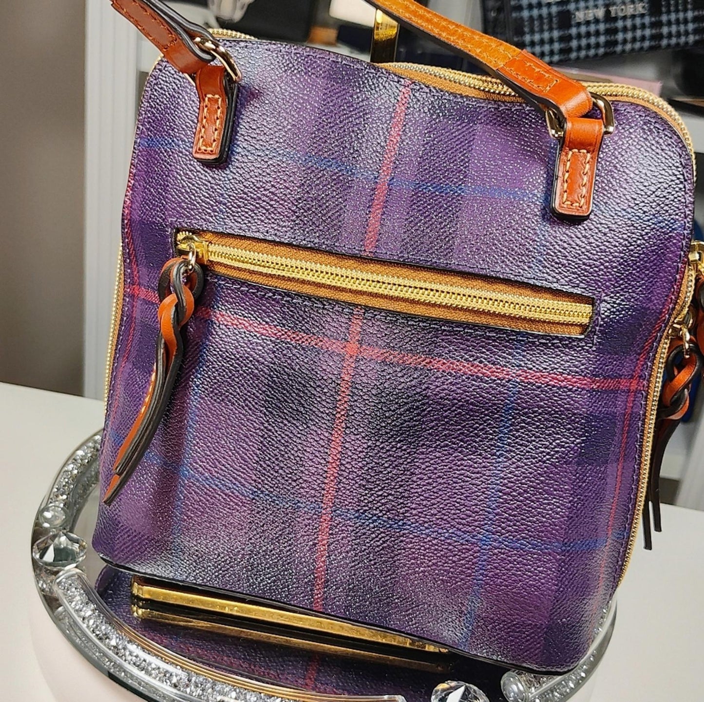 Dooney & Bourke Trixie Tiverton Purple Crossbody Bag