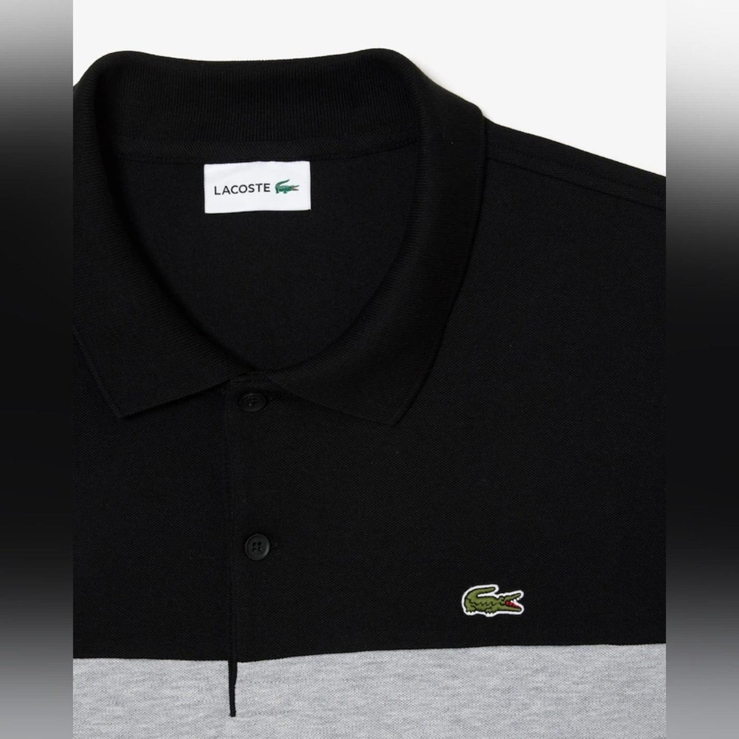 Lacoste Men's Polo Shirt in Black and Gray