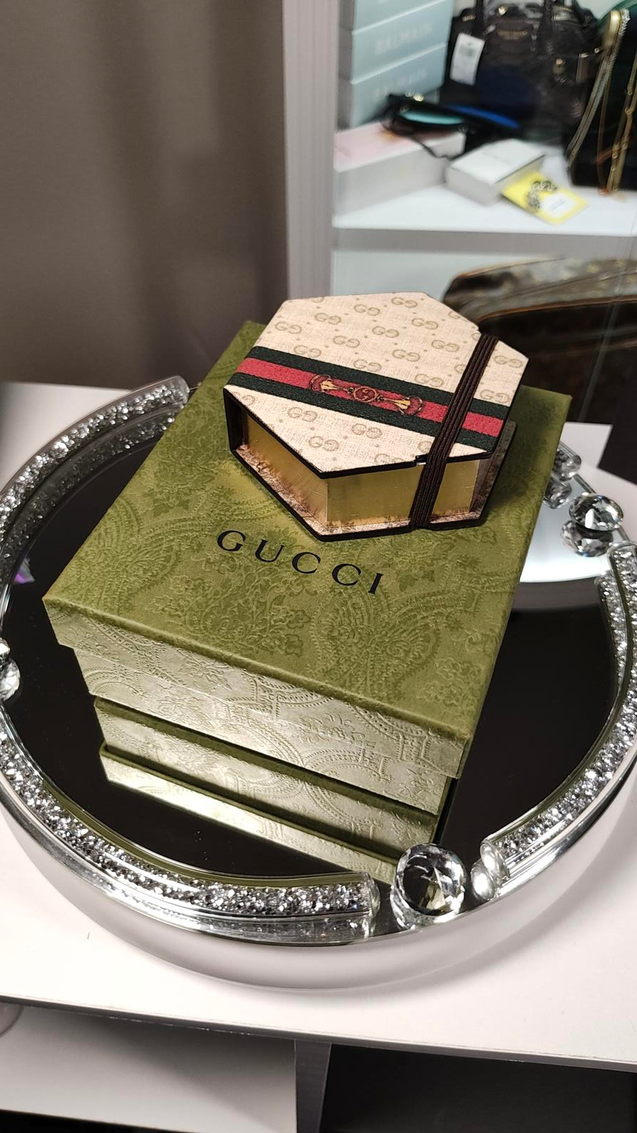Gucci Octagonal notepad with Signature Pattern