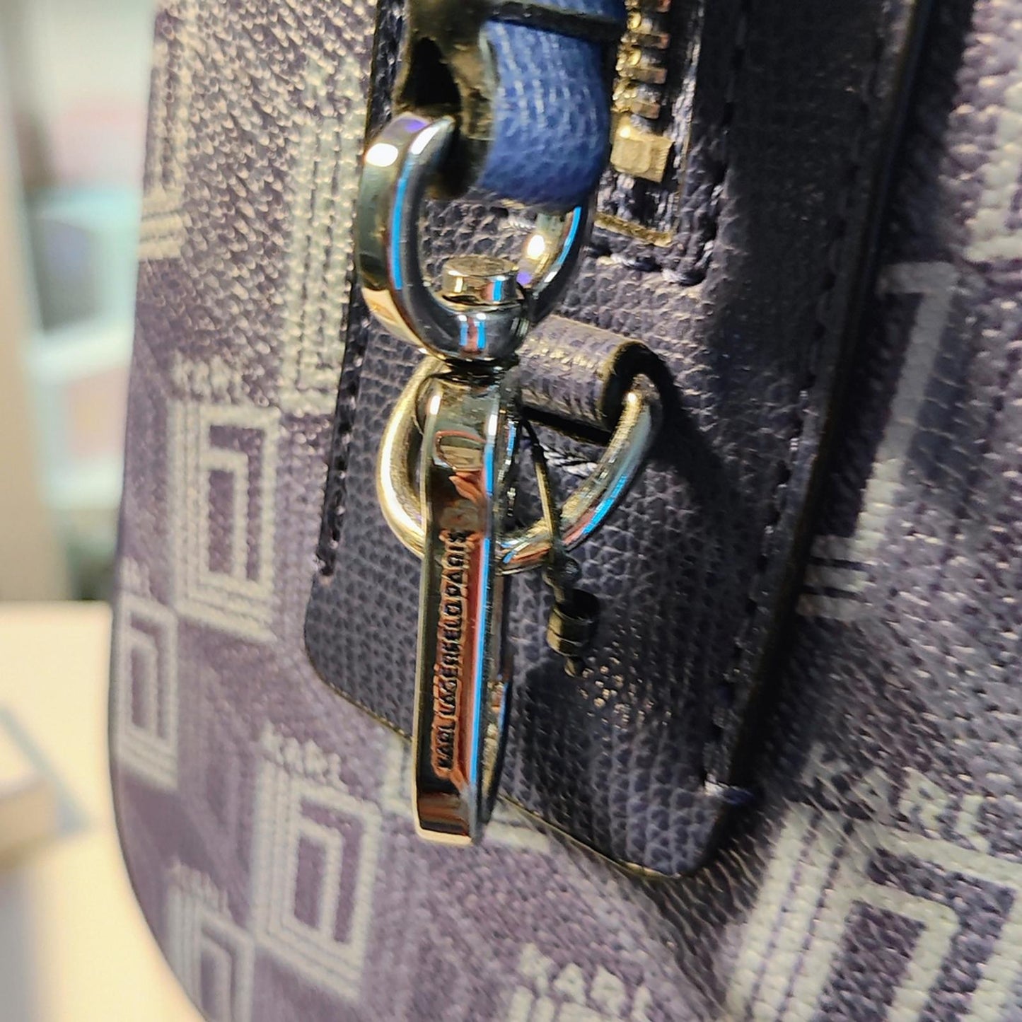 Karl Lagerfeld Purple Geometric Satchel