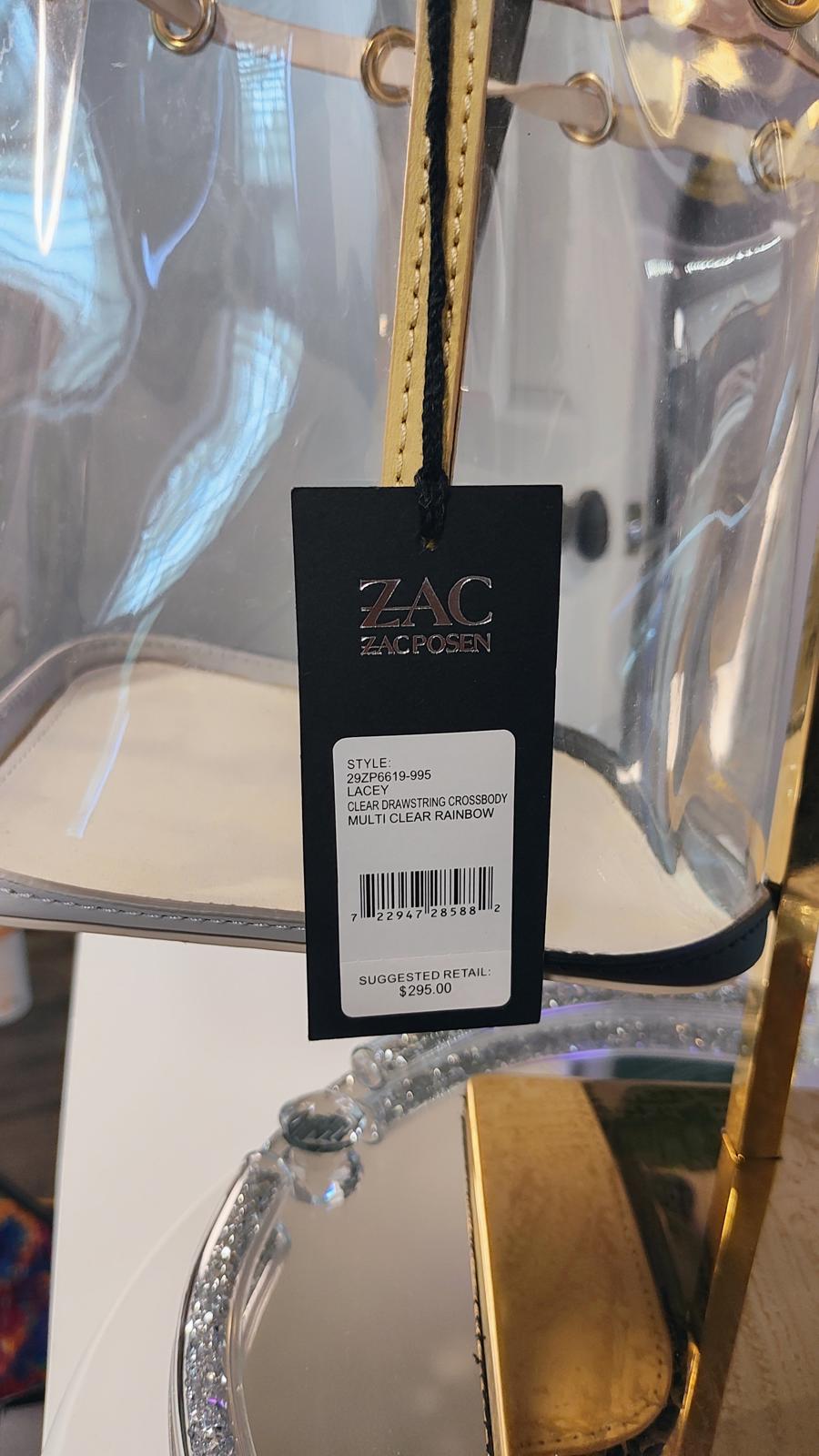 Zac Posen Transparent Bucket Bag with Striped Strap