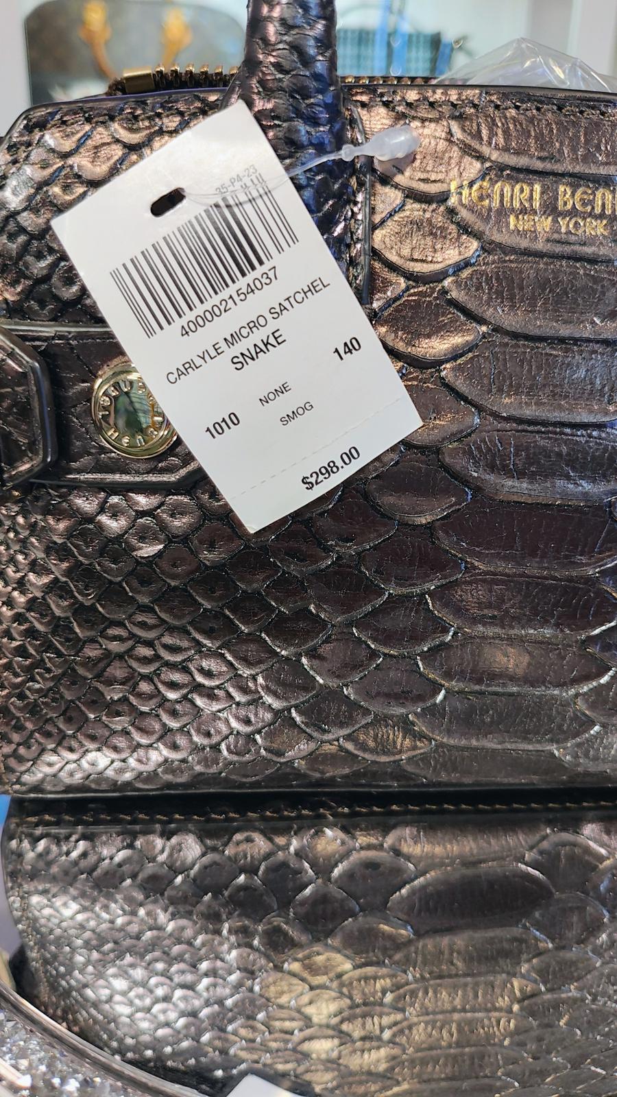 Henri Bendel Carlyle Micro Satchel - Luxurious Snake Print