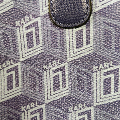 Karl Lagerfeld Purple Geometric Satchel