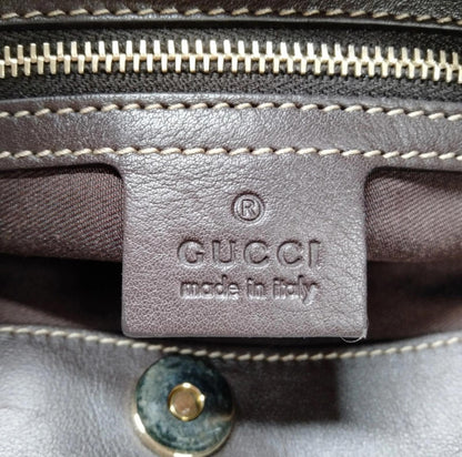 Gucci Tote Bag Brown Coated Canvas