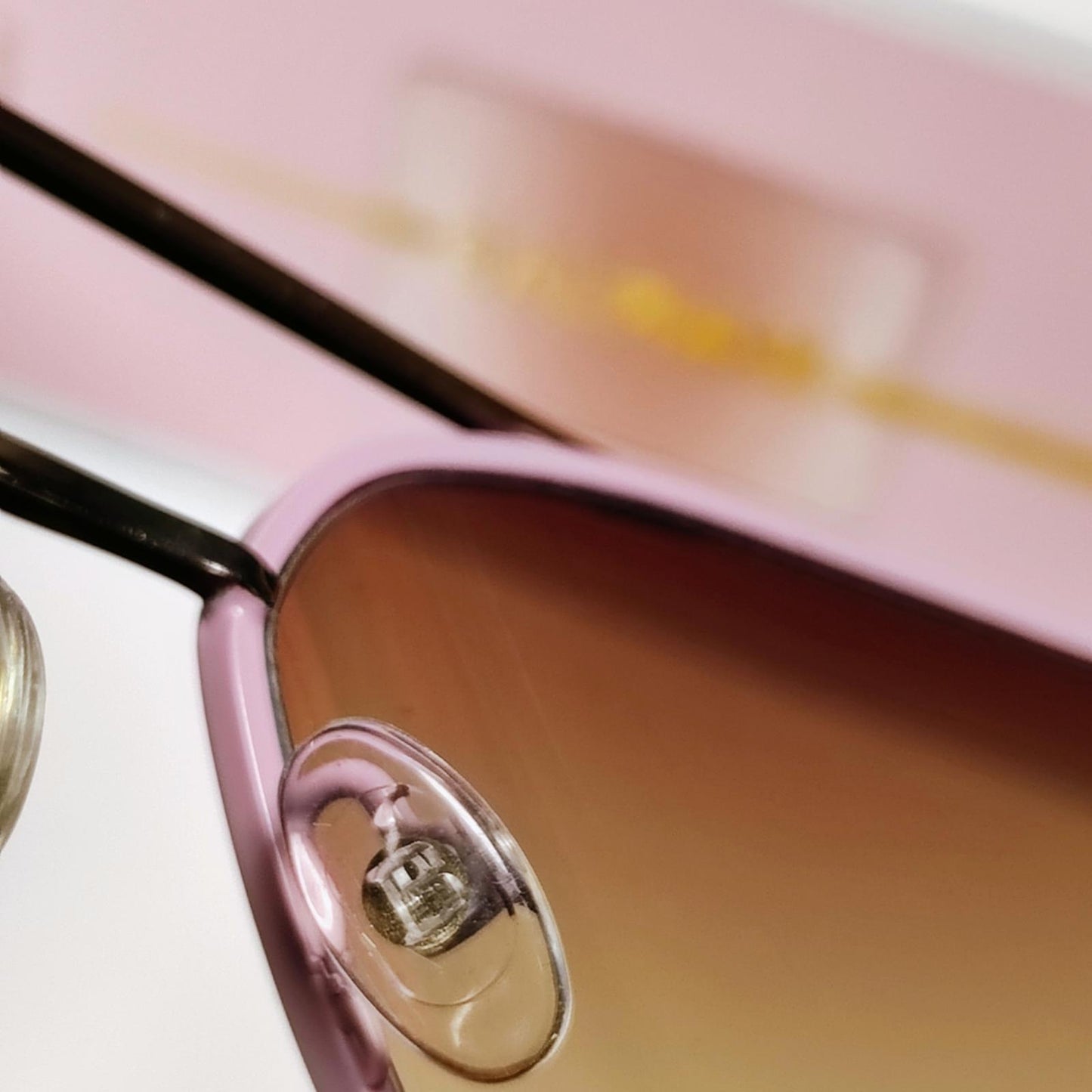 Balmain Pink and Gold Sunglasses BL2522B