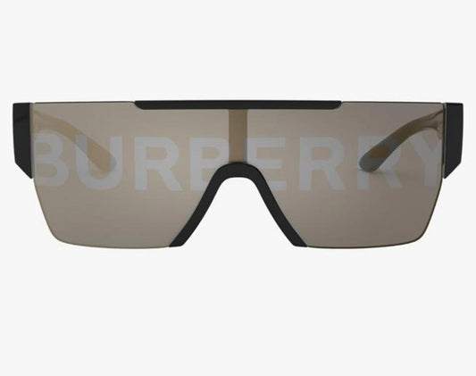 Burberry Black Polarized Sunglasses with Gold Mirror Lens