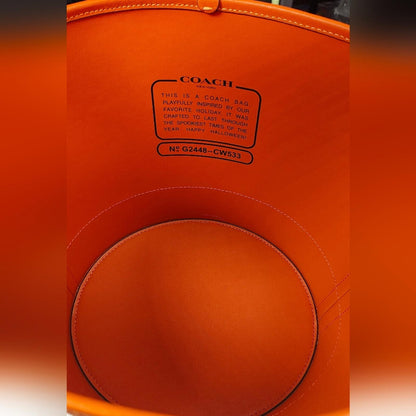 Coach Orange Pumpkin Bucket Bag (HALLOWEEN)