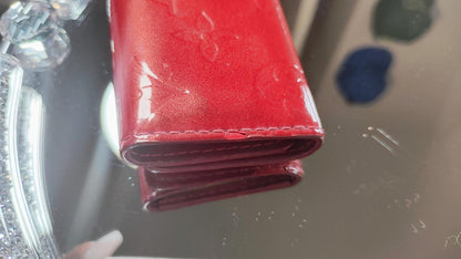 Louis Vuitton Red Patent Leather 4 Key ring holder Wallet