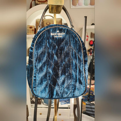 Kate Spade Blue Velvet Backpack
