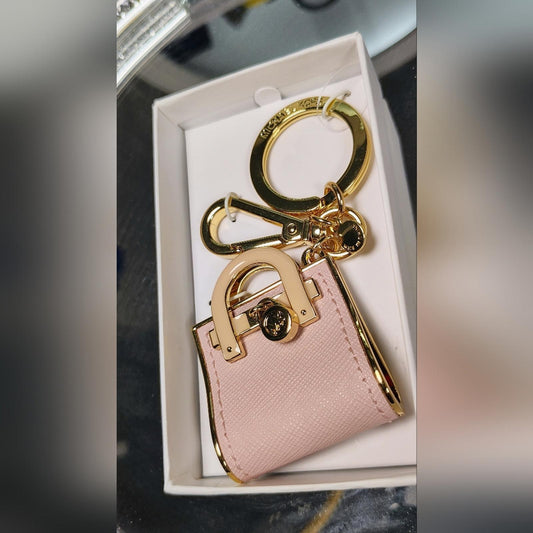 Michael Kors Gold and Pink Key Holder