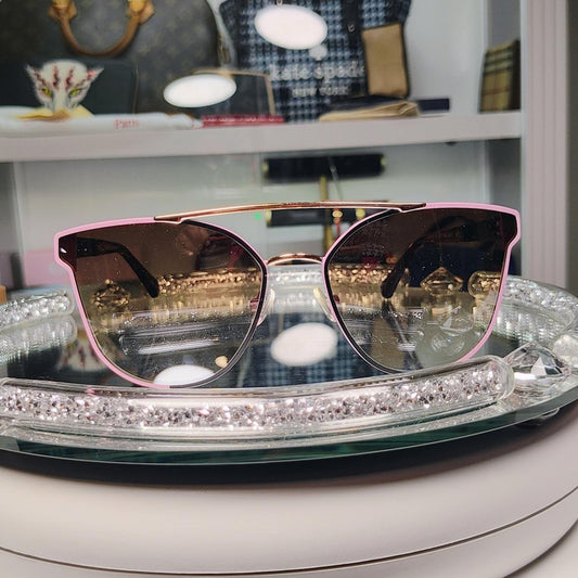 Balmain Pink and Gold Sunglasses BL2522B
