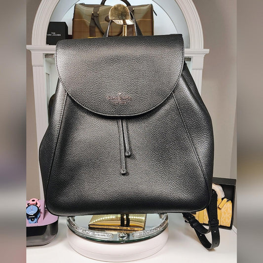 Kate Spade New York Black 
Leila Large Flap Backpack