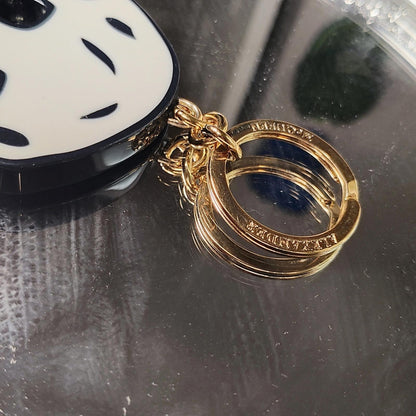 Alexander McQueen White Skull Key Chain Holder