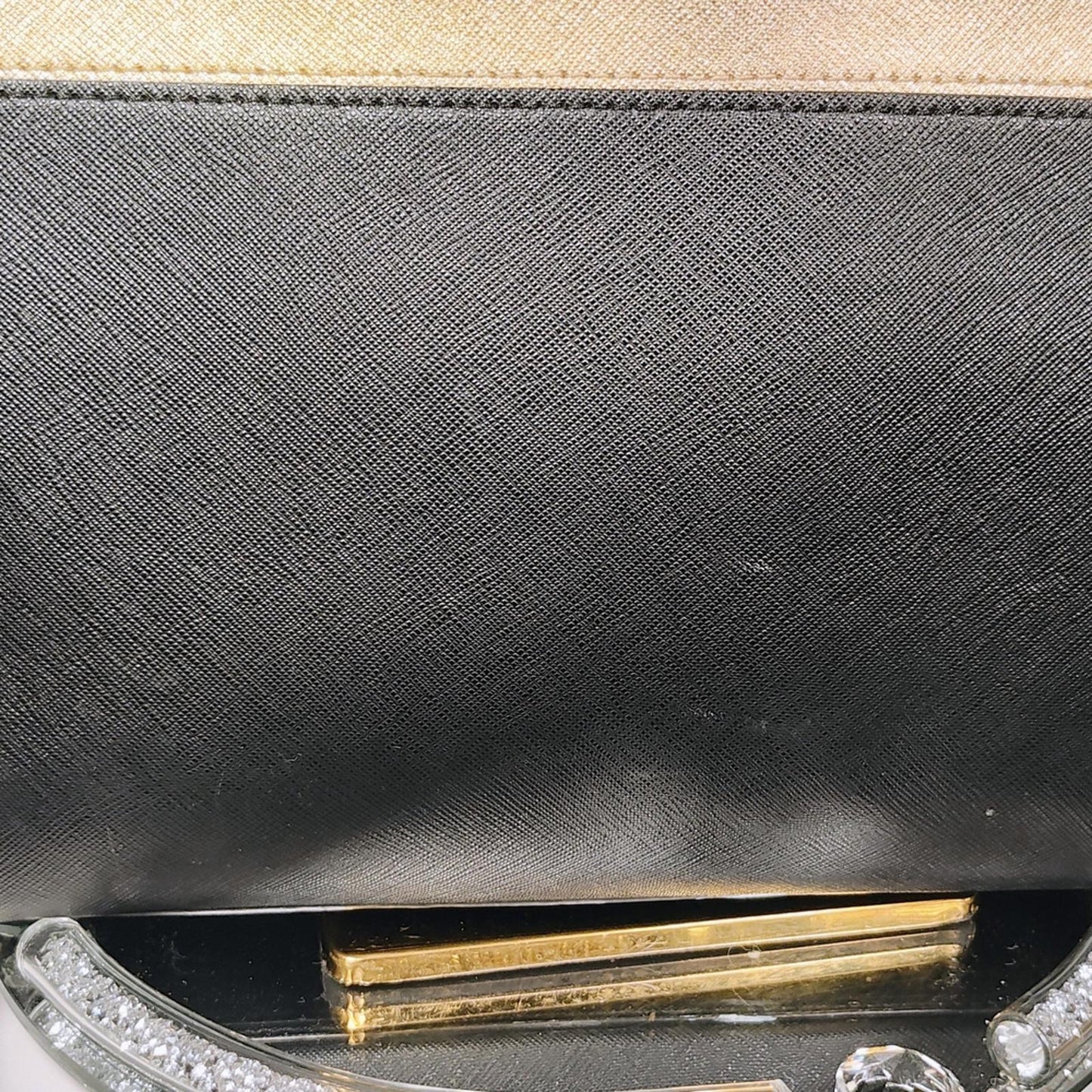 Michael Kors LOVE Jet Set Travel MD Carry All Black and Gold Tote Bag And Wallet