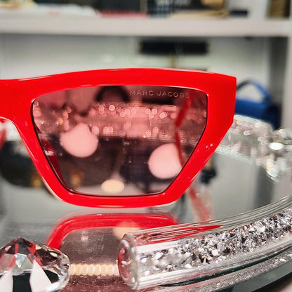 Marc Jacobs Bold Red Geometric Sunglasses