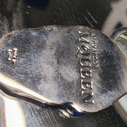 Alexander McQueen Blue and Silver Skull Charm
