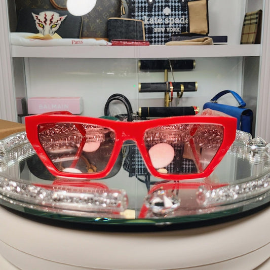 Marc Jacobs Bold Red Geometric Sunglasses