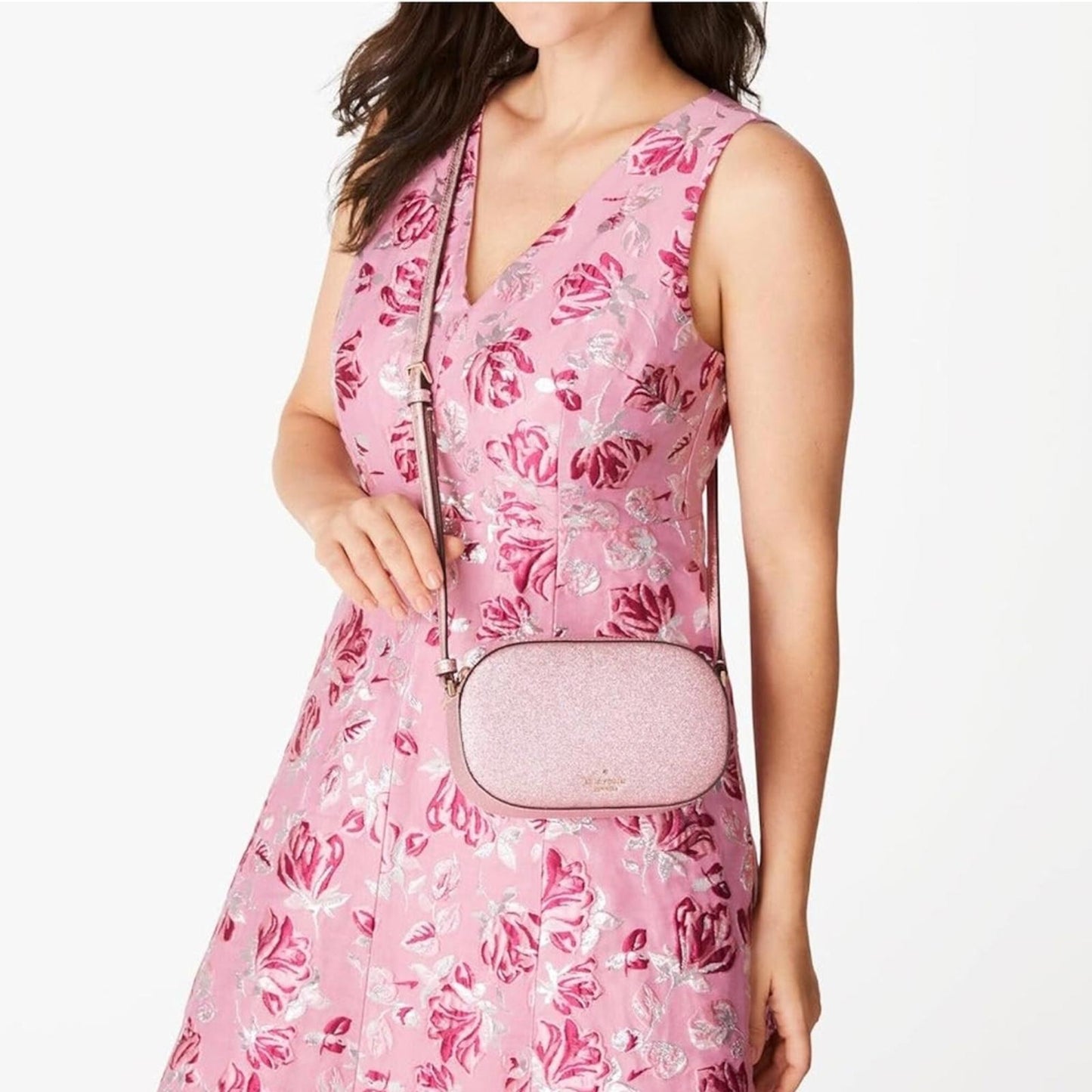 Kate Spade Sparkling Pink Camera Crossbody Bag