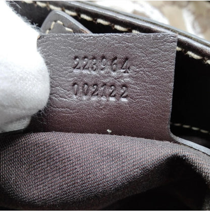 Gucci Tote Bag Brown Coated Canvas
