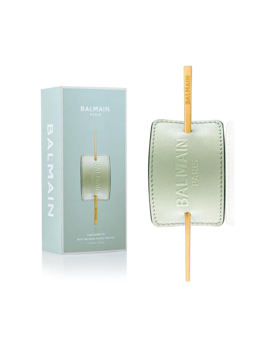 Balmain Limited Edition Pastel Green Embossed Hair Barrette