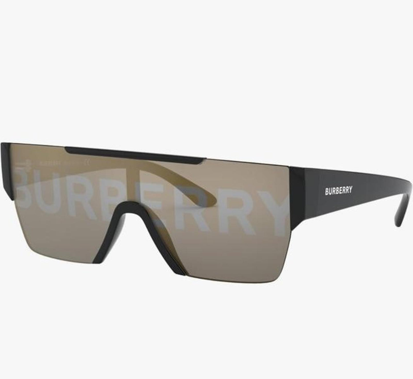 Burberry Black Polarized Sunglasses with Gold Mirror Lens