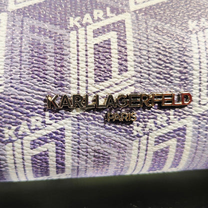 Karl Lagerfeld Purple Geometric Satchel
